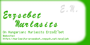 erzsebet murlasits business card